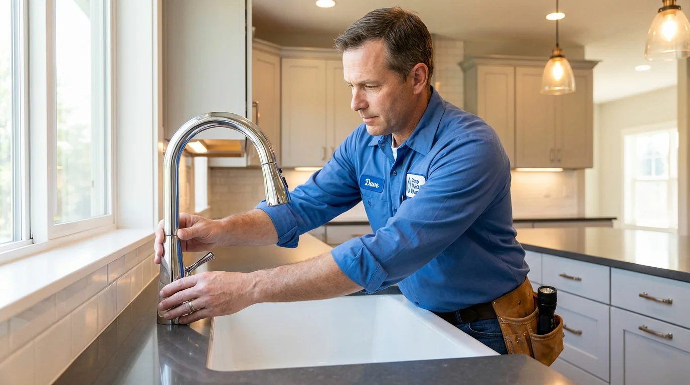 Kitchen faucet installation by Johns Plumbing LLC in Gastonia