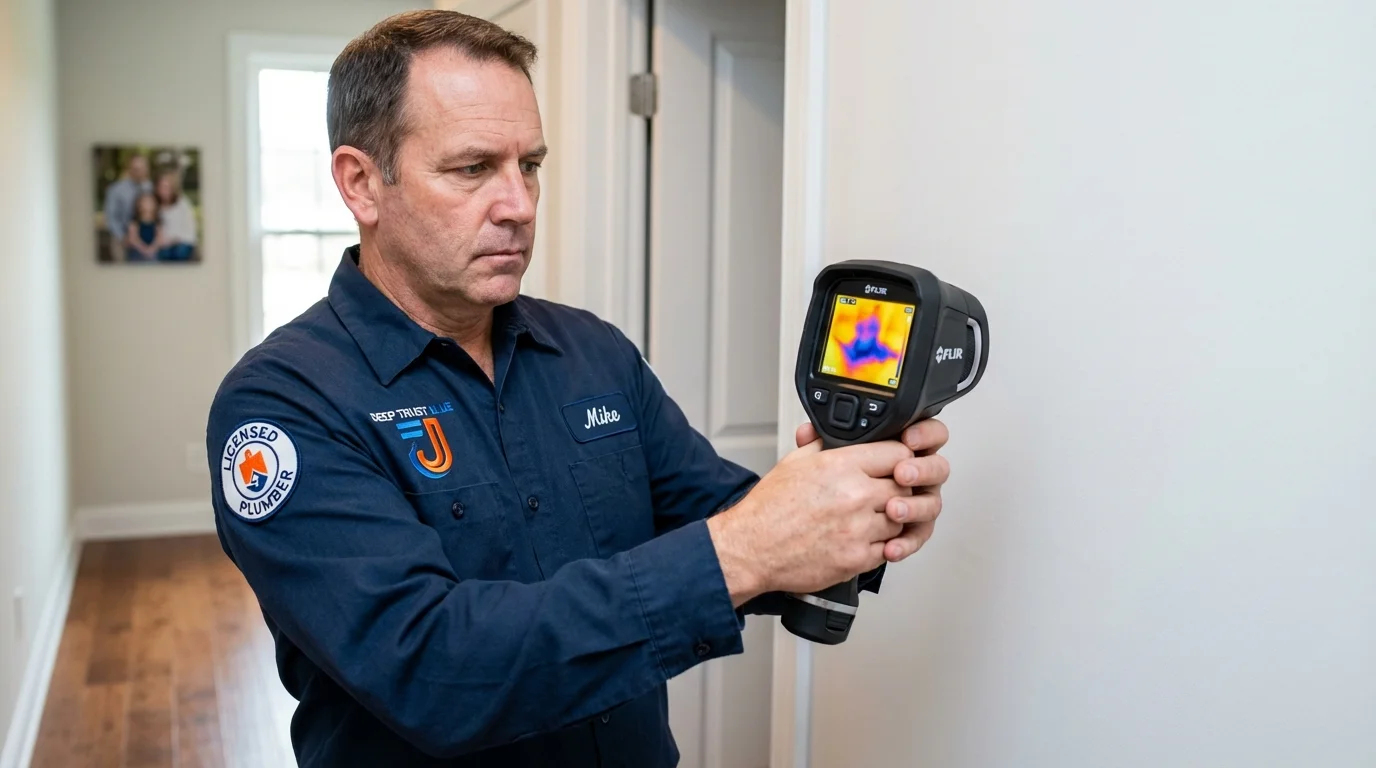Thermal imaging leak detection by Johns Plumbing LLC in Gastonia